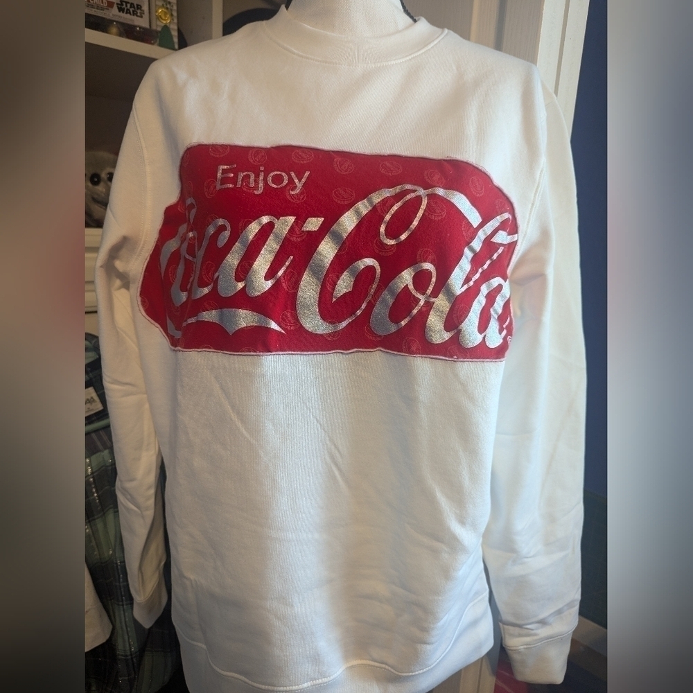 Coca Cola Long Sleeve White Sweatshirt